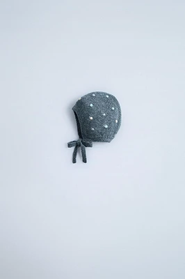 POLKA DOT KNIT BONNET