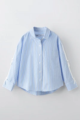 STRIPED POPLIN SHIRT