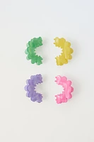 FOUR-PACK OF SCALLOPED CLIPS