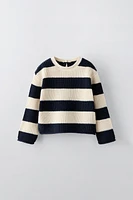 DETACHABLE COLLAR KNIT SWEATER