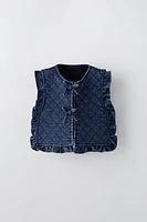 DENIM PUFFER VEST