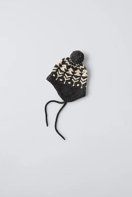 JACQUARD KNIT HAT