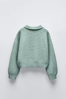 KNIT POLO SWEATER