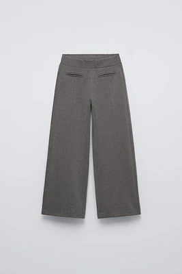 HERRINGBONE STRAIGHT PANTS