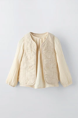 SHIRT WITH EMBROIDERED VEST