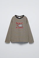 EMBROIDERED STRIPED DOG SHIRT