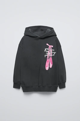 OVERSIZE FIT BALLET HOODIE SWEATSHIRT