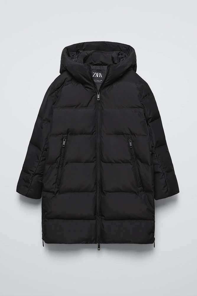 WATER REPELLENT LONG DOWN PUFFER COAT