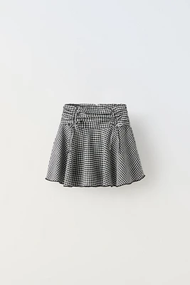 CHECKERED MUSLIN SKORT