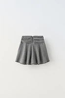 CHECKERED MUSLIN SKORT