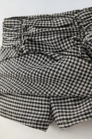 CHECKERED MUSLIN SKORT