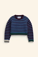 STRIPED WOOL BLEND CROPPED SWEATER LIMITED EDITION