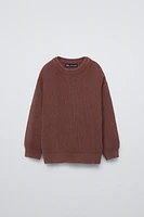 ACID WASHED KNIT SWEATER