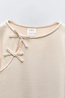 RIB BOW T-SHIRT