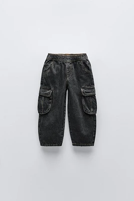 DENIM CARGO PANTS