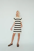 STRIPED KNIT DRESS