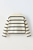 STRIPED KNIT CARDIGAN