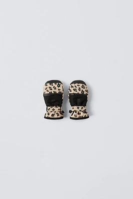 NON-SLIP ANIMAL PRINT MITTENS SKI COLLECTION