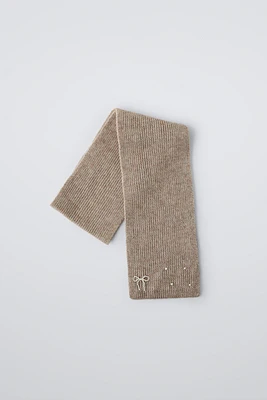 PEARLY KNIT SCARF