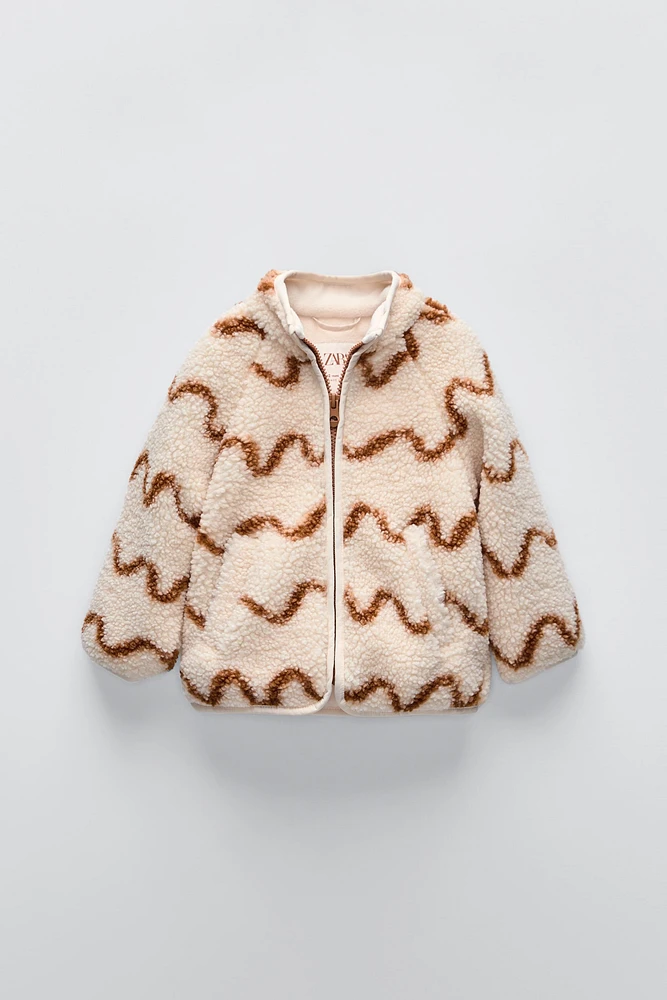 PRINTED FLEECE JACKET