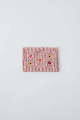 FLORAL KNIT NECK WARMER