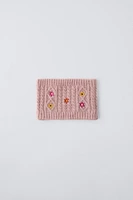 FLORAL KNIT NECK WARMER