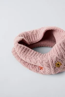 FLORAL KNIT NECK WARMER