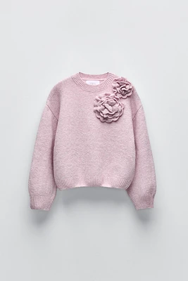 3D FLOWERS SWEATER