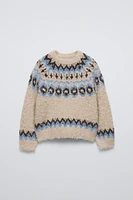 BOUCLÉ KNIT JACQUARD SWEATER