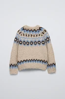 BOUCLÉ KNIT JACQUARD SWEATER