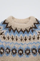 BOUCLÉ KNIT JACQUARD SWEATER