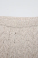 CABLE KNIT PANTS