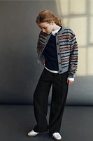 KNIT JACQUARD CARDIGAN