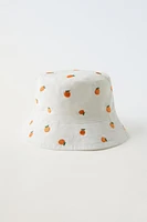 FRUIT EMBROIDERED BUCKET HAT