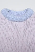 CONTRASTING KNIT SWEATER