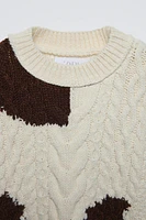 CABLE KNIT SWEATER