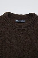 CABLE KNIT SWEATER