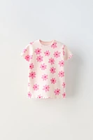 RIBBED FLORAL T-SHIRT