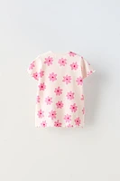 RIBBED FLORAL T-SHIRT