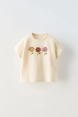 FLORAL APPLIQUÉ SHIRT