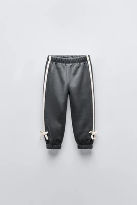 JOGGER PANTS WITH TIE BELT