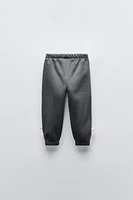 JOGGER PANTS WITH TIE BELT