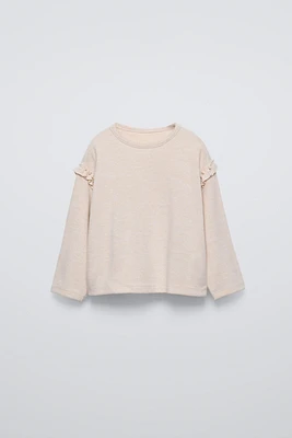 RUFFLED SOFT TOUCH T-SHIRT