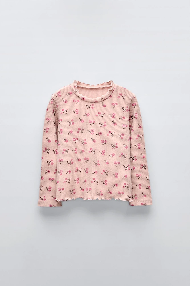 PRINTED SOFT TOUCH RIB T-SHIRT