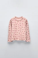 PRINTED SOFT TOUCH RIB T-SHIRT