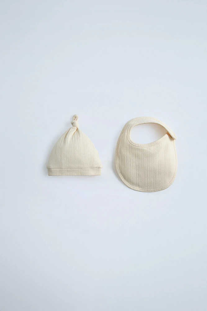 POINTELLE BIB AND HAT PACK