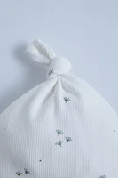 PRINTED RIB HAT AND BIB PACK