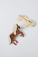 TWO-PACK OF HORSE HAIR CLIPS