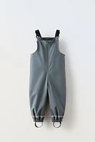 RUBBERIZED ZIP OVERALLS