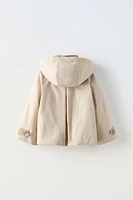 WATER REPELLENT SHORT HOODED PARKA